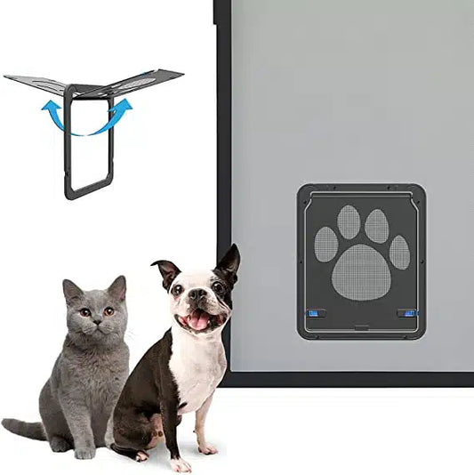 11.4 inches Lockable Magnetic Flap Pet Cat and Dog Screen Door